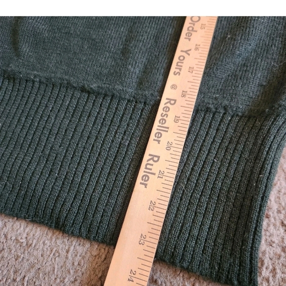 ISABEL MARANT Etoile Women's Sweater Small Green Wool Cuffed Waist Designer - Picture 7 of 8